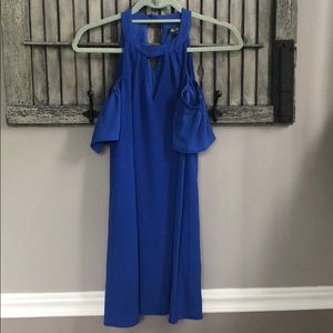 Lily Rose Blue Cold Shoulder Dress